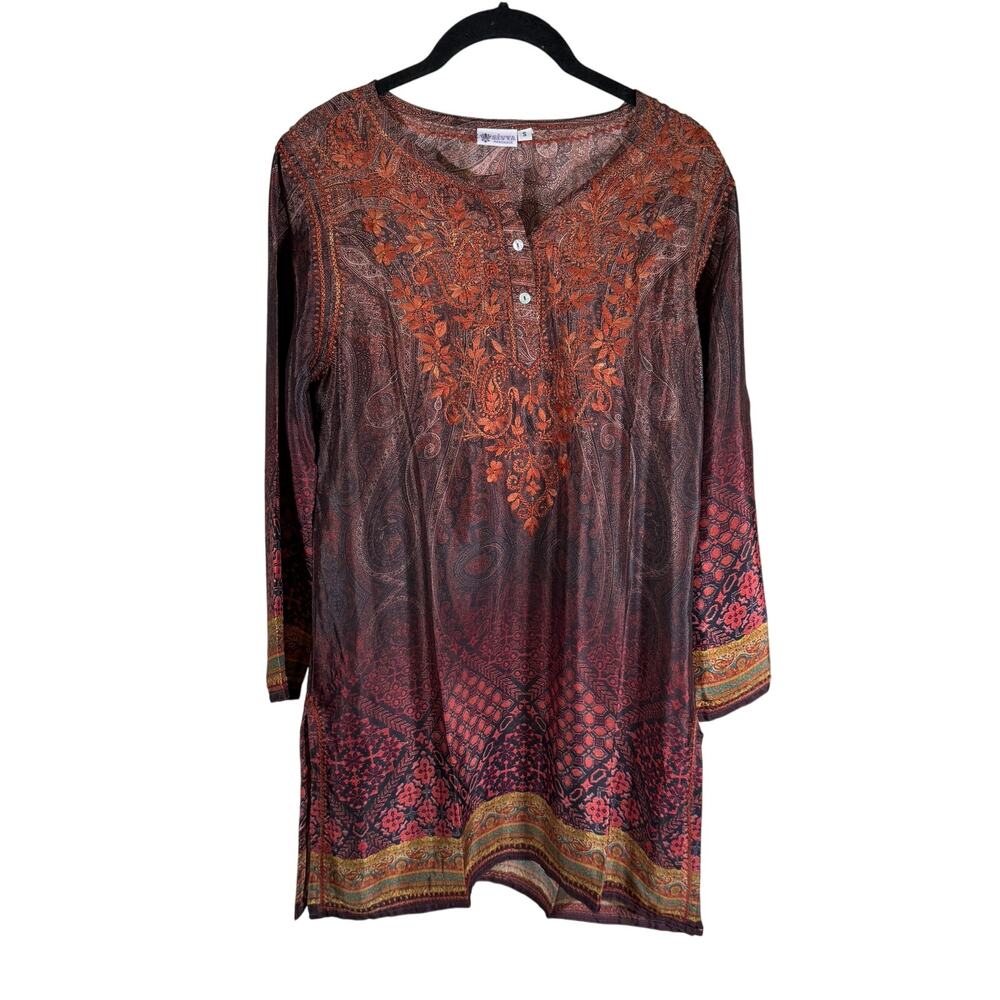 Sevya Handmade Embroidered Lightweight Top Size S